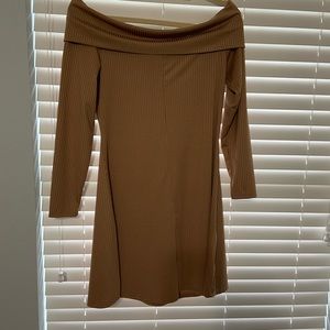 Off the shoulder ribbed mini dress (size 10)